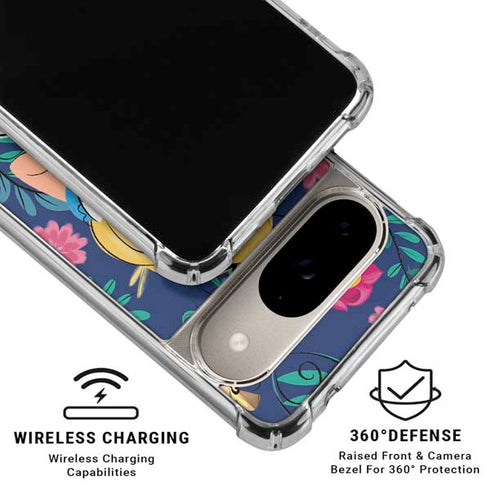 Disney Alice in Wonderland (animated) Floral Print Google Pixel 10 Clear Case